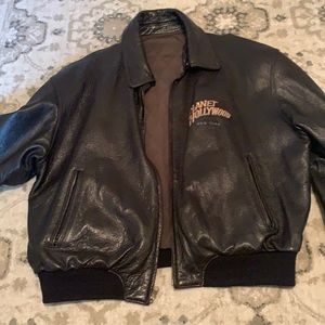 Planet Hollywood 1991 Leather Jacket Reversible